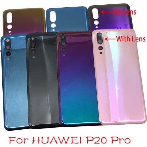 For Huawei P20 Pro Back Battery Glass Cover Panel Rear Door Case For Huawei P20 Pro Back Cover Housing With Camera Lens