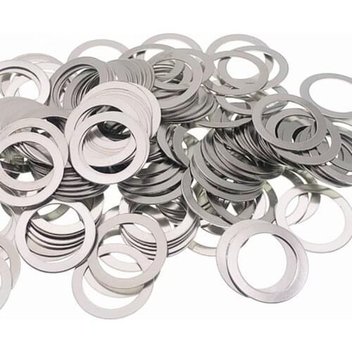 15pcs 35mm inside diameter stainless steel ultra thin washers metal washer meson flat gasket 43mm 44mm 45mm OD 0.1mm-1mm thick