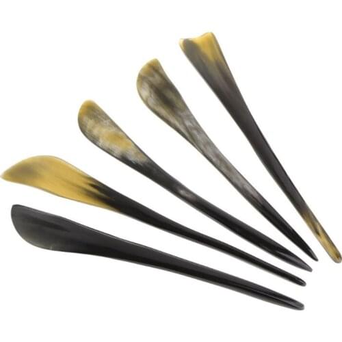 Vintage Hairpin Chinese Ancient Hair Updo Style Retro Natural Ox Horn Headwear