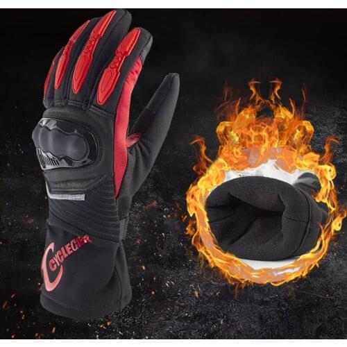 Waterproof Motorcycle Gloves Winter Full Finger Sports Gloves Men Motorbike Long Riding Gloves Warm Racing Guantes Para Moto