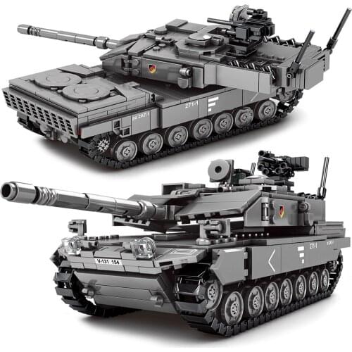 Military M1A2 T-14 Leopard 2A7+ Main Battle Tank Building Blocks WW2 with Soldiers Figures Army Bricks Boy Toys For Children