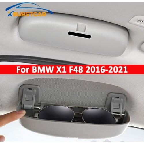 Xburstcar Car Sunglasses Case Holder Glasses Box for BMW X1 F48 2016 - 2021 Eyeglass Holder Glasses Storage Clip Accessories