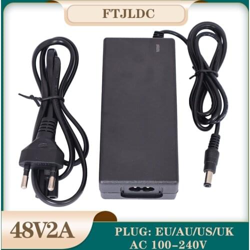 Liitokala 48V/54.6V Charger, for 48V battery pack, 2A/2000mA charging current, DC 5.5*2.1 Plug
