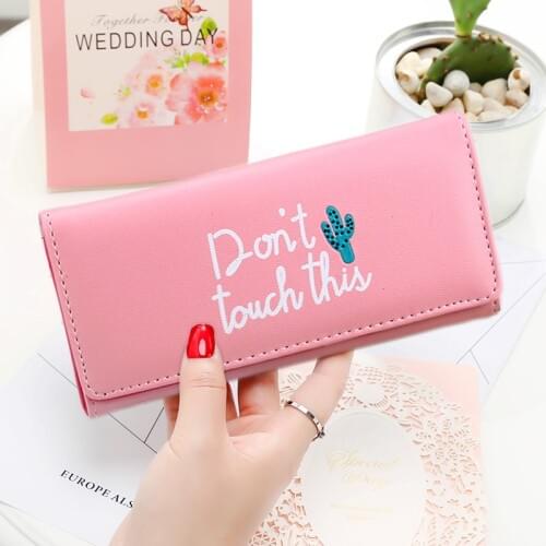 BOTUSI Carton Painting Women Leather Wallets Long Wallet Fashion Female Coin Wallet Zipper Clutch Coin Purse Credit Card Wallet