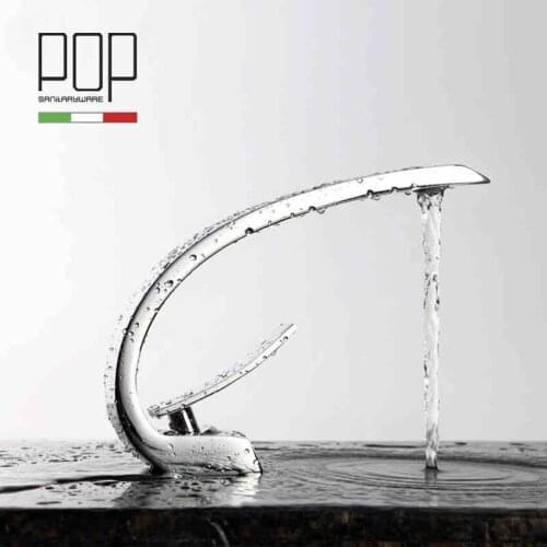 1PC modern washbasin design Bathroom faucet mixer waterfall Hot and Cold Water taps for basin of bathroom6101-1