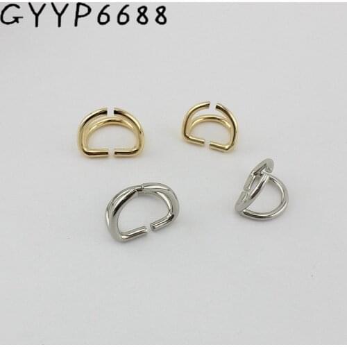 10pcs 15mm 18mm Inside Double d ring hardware metal round edge d-ring,Rings for Strap Bags Garment Accessories Belt Connector