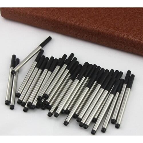 10pcs/provide Mini Crocodile 9cm Rollerball Refill Metal Rod Black Ink 0.5mm Sign Pens Refills School Office Supplies