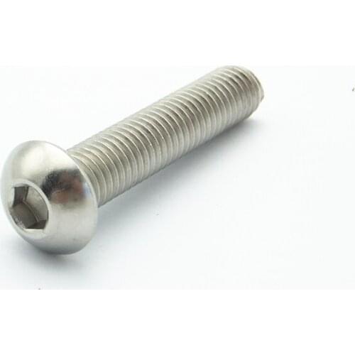 10PCS M6 304 Stainless Steel Metric Thread Hex Socket Pan Head Screw Bolt Fastener