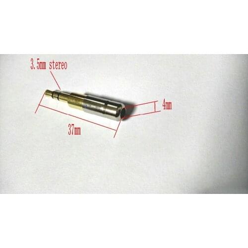 100pcs mini Copper Gold Plated 3.5mm stereo plug Jack Audio Male plug soldering New