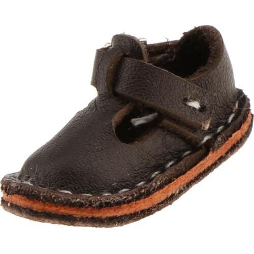 12 inch Doll Shoes Fashion Dark Brown Ankle Belt Shoes for 1/6 Blythe Doll