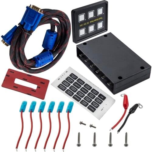 12V 24V 6 Gang LED Touch Screen Slim Switch Control Panel Car Boat Truck Marine Reverse Polarity Protection Resettable Fuse