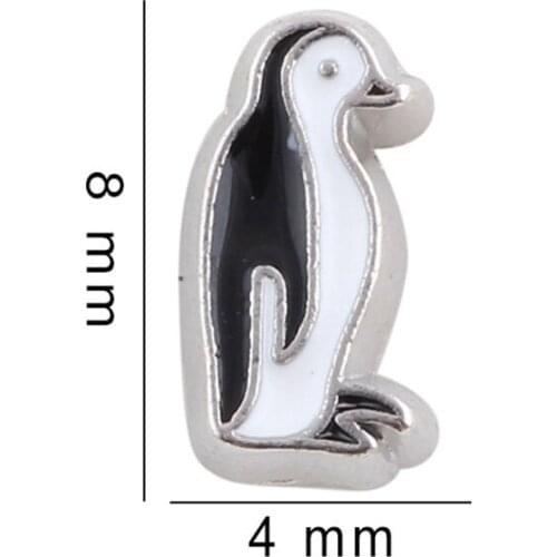 20Pcs/lot Penguin Floating Charms Hand-made DIY for Glass Lockets