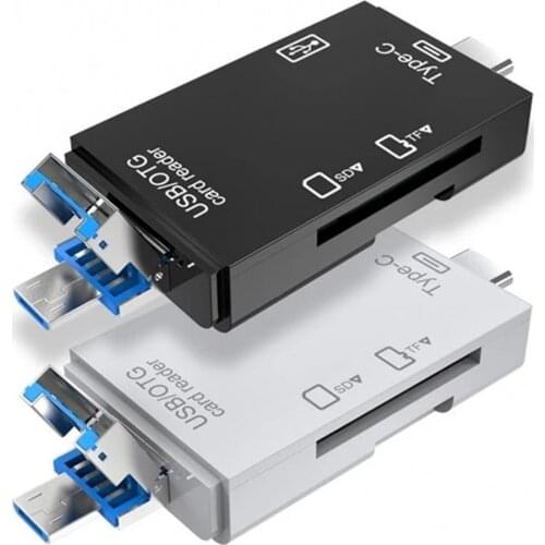 3 IN 1 Card Reader USB 2.0 High Speed Type-c OTG Adapter Micro-SD/TF Card Reader Memory Card Reader Adapter For PC Laptop