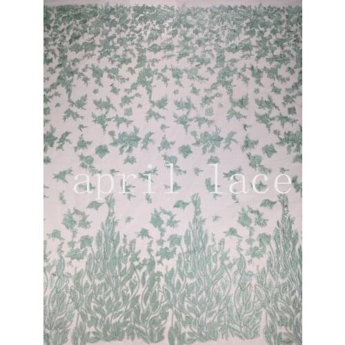 5yards /lot mx313# stock floral best quality embroidery tulle mesh lace fabric for sawing wedding dress