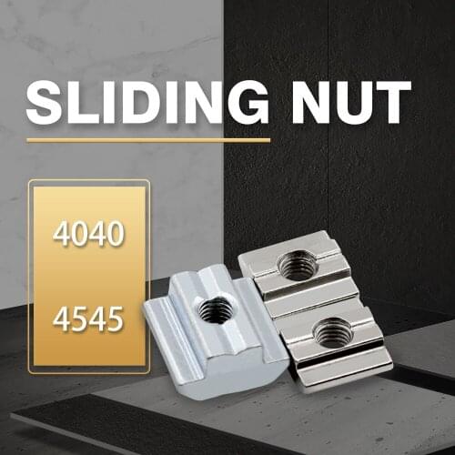 50pcs M6 M8 T Sliding Nut Zinc Plated Carbon Steel T-Slot 2020 3030 4040 4545 Aluminum Profile