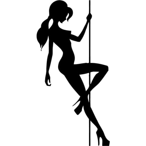 8.5cm*16.7cm Sexy Girl Pole Dance Car Sticker Vinyl Car-Styling