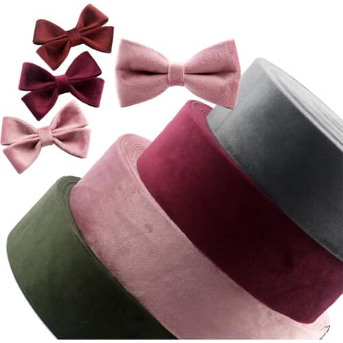 1cm Velvet Layering Cloth Ribbons Fabric (5m Discontinuous)Bow-knot Crafts Party Home Packing Decoration Gift DIY,5Yc9192
