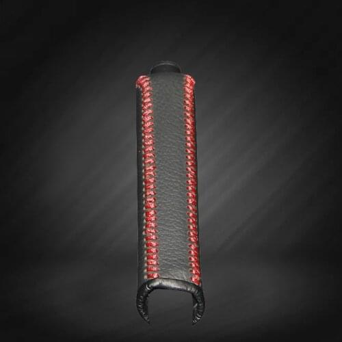 Car Hand Brake Covers Top Layer Leather Case for Suzuki Jimny Ecosport Handbrake Grips Cover Auto Genuine Leather Handbrake