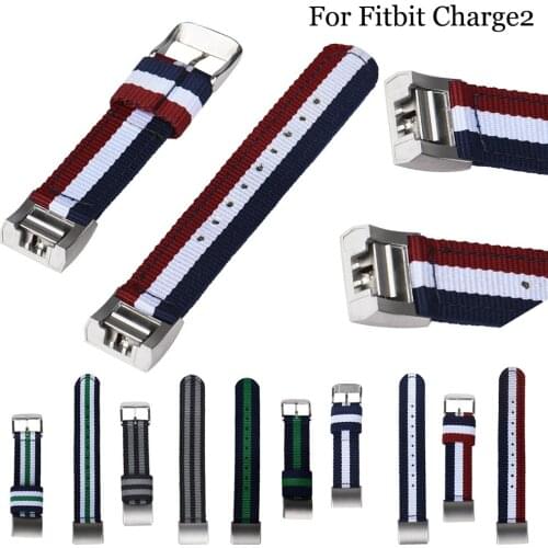Colorful Woven Nylon Band for Fitbit Charge 2 Sport wrist Strap For Fitbit Charge 2 Bracelet Smart Wristband Accessories