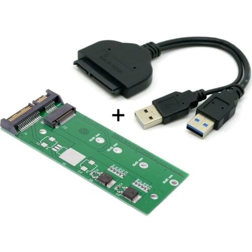 CY USB 3.0 to SATA 2.5" B Key M.2 NGFF SSD to SATA 2.5" 7+15 22 Pin Converter Adapter Card for 2242 2260 2280 M.2