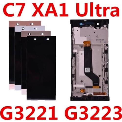 6.0'' For SONY Xperia XA1 Ultra G3221 G3212 G3223 G3226 LCD Screen Display Digitizer For Sony C7 Assembly Touch screen Frame C7
