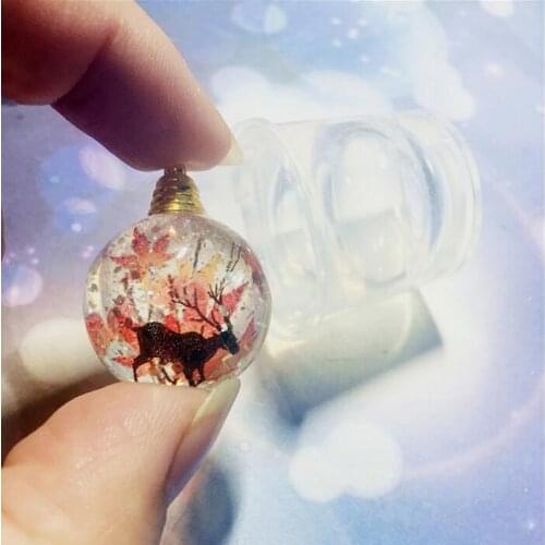 Transparent Silicone Mould Dried Flower Resin Decorative Craft DIY 22 mm universe ball shpe Type epoxy resin molds for jewelry