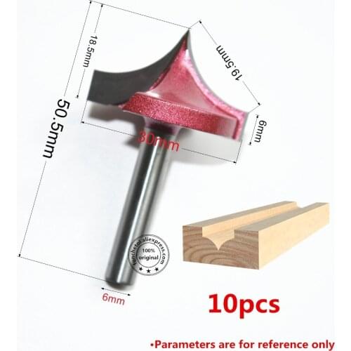 6mm*30mm,10pcs,Freeshipping CNC Machine Woodworking Milling Cutter,Tungsten Steel Solid carbide End Mill,NeedleNose Bit,MDF,Wood