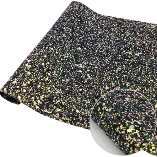 Holographic Rainbow Sequin Pvc Leather Colorful Crafts Fabric For Diy Crafts Making Multi-purpose Handmade Art Decoration