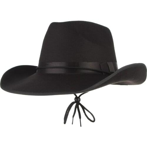 Mens Western Cowboy Hat Adult Male Pure Color Casual Cap Outdoor Fashion Leisure All-match Travel Holiday Crimping Caps H7185