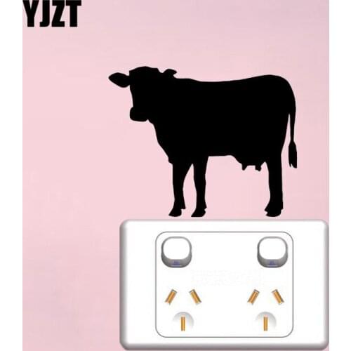 YJZT Cute Cartoon Vinyl Decal Wall Switch Sticker Bedroom Decor Cow Silhouette 17SS0236