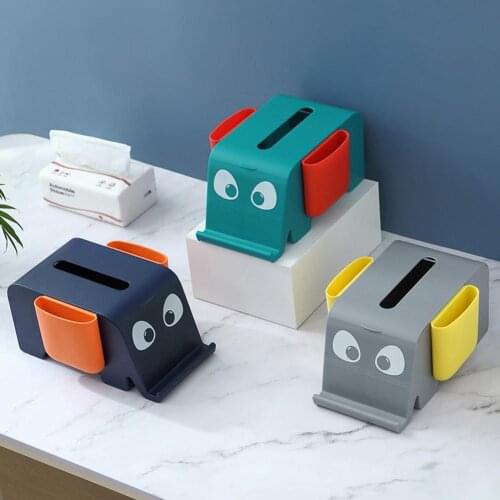 Cute Tissue Container Eco-Friendly Multifunctional Waterproof TPR Elephant Shape Room Table Tissue Case for Bedroom