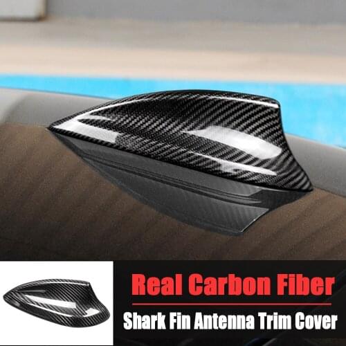 Real Carbon Fiber Style Antenna Shark Fin Aerials Trim Cover Styling For BMW E90 E92 F20 F30 F10 F34 G30 G20 F15 F16 F21 F45