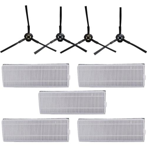 New 4* side brush +5* filter for ILIFE A7 A9s vacuum sweeping robot replacement kit