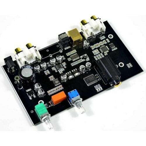 PCM5100 MS8416 USB Fiber Decoder Board w/4558 op Amp Support 96KHZ DC12V