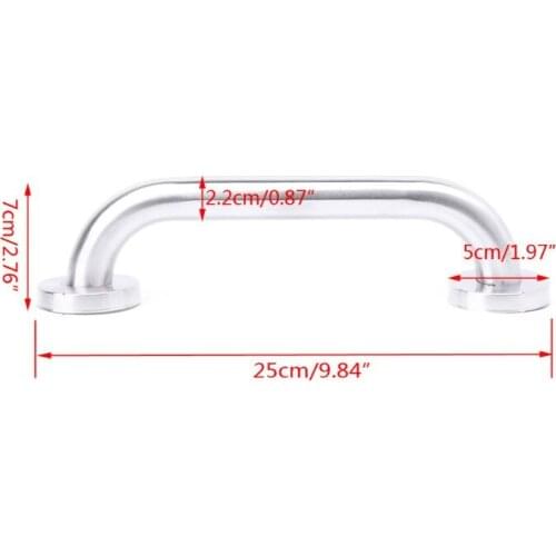 OOTDTY 25cm Bathroom Shower Tub Handrail Stainless Steel Safety Toilet Support Rail Grab Bar Handle