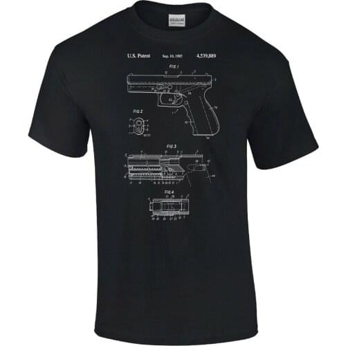 Automatic Pistol Shirt Policeman Shirt Gun Enthusiast Law Enforcement 45 Caliber Fashion 2019 Mens Short Sleeve Funny Shirts