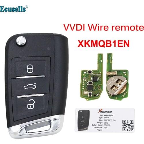 Xhorse XK Series XKMQB1EN Universal Wire Remote VVDI Car Key for VVDI2 / VVDI Mini / Key Tool Max for VW Skoda MQB