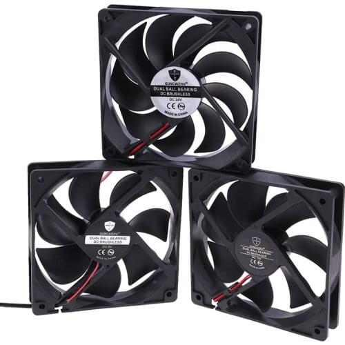 12025 Fan 5/12/24V Fan DC Brushless Cooling Fan USB 2PIN PC Computer Case Cooler