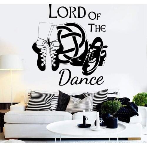 Irish Dance Ireland Wall Sticker Dancing Shoes Decal Quote Lord Of Dance Stickers Dance Club Wall Decor Girls Bedroom Decoration