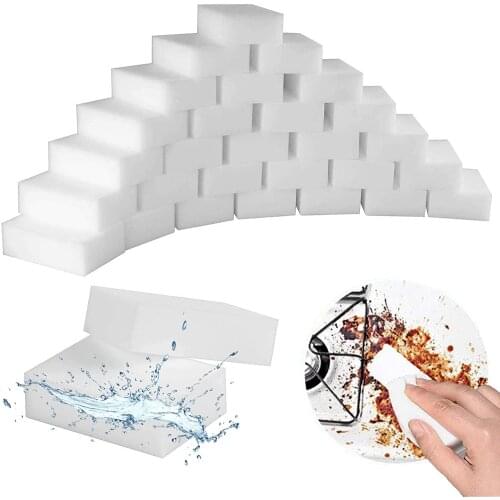 Zhangji 20Pcs 10*6*2cm Magic Cleaning Sponge Eraser Multifunctional Scrubber Bathroom Kitchen Cleaner Melamine Sponges