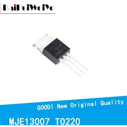 10pcs/lot MJE13007 E13007-2 13007 E13007 TO-220 700V8A High Voltage Fast-Switching NPN Transistor new original Good Quality