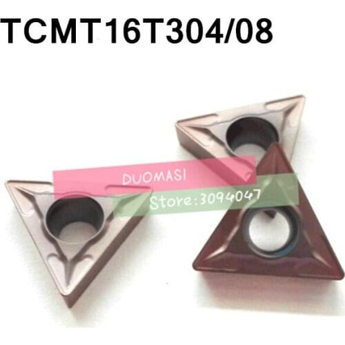 10PCS TCMT16T304/TCMT16T308 carbide CNC inserts,CNC lathe tool,apply to stainless steel and steel processing, insert STFCR/STGCR