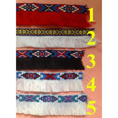 3.5cm high quality tassel ribbons, colorful fringe ribbon, LD170725C guitar strap ribbon