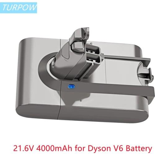 Turpow 21.6V 4000mAh Battery for Dyson V6 DC58 DC59 DC61 DC62 DC72 DC74 Animal Vacuum Cleaner Rechargeable BATTERY