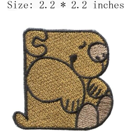 Bear 2.2"wide new fonts embroidery patch for military style clothing/fabric patch/chinese embroidery