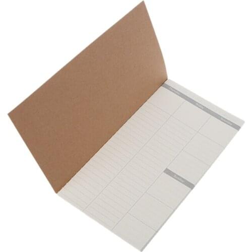 Kraft Cover Weekly Planner Diary Journal Memo Notebook Note Pad School Office Drop Shipping Support