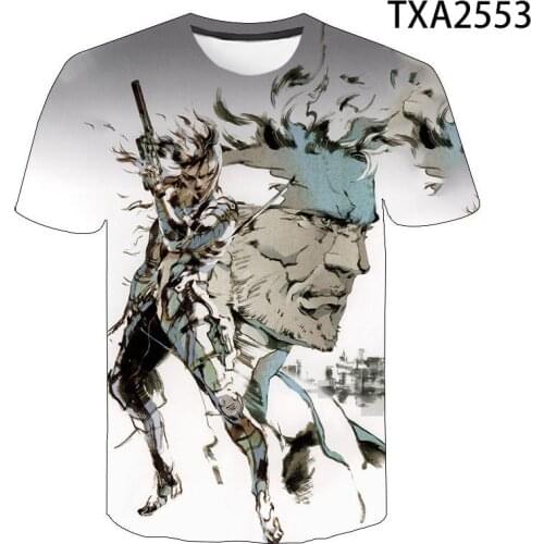 New Summer Metal Gear Solid 3D T Shirts Boy girl Kids Fashion Casual Short Sleeve Men Women Children Printed T-shirt Tops Tee