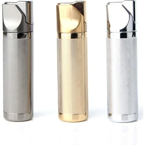 Classic Fashion Windproof Metal Blue Flame Torch Turbo Butane Gas Lighter Cigarette Accessories Cigar Gadgets For Men