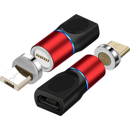 2.4A Micro USB Magnetic Adapter Micro USB to Micro USB Magnetic Charger Charging Data Transmit Support for Xiaomi iPhone Samsung