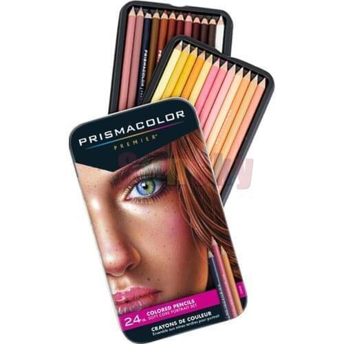 24 150 count Sanford Prismacolor oil pencil skin color portrait Sanford drawing pencil oily drawing pencil soft big core pencil
